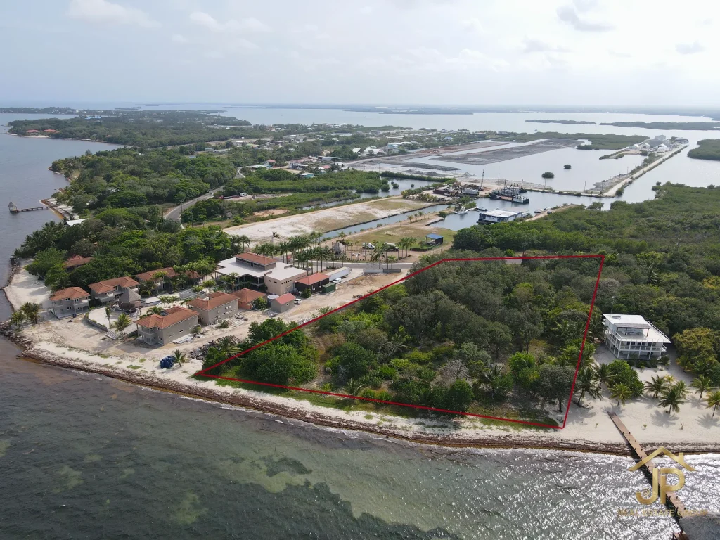 beachfront land for sale in Belize – Placencia Peninsula view – JP Real Estate Group