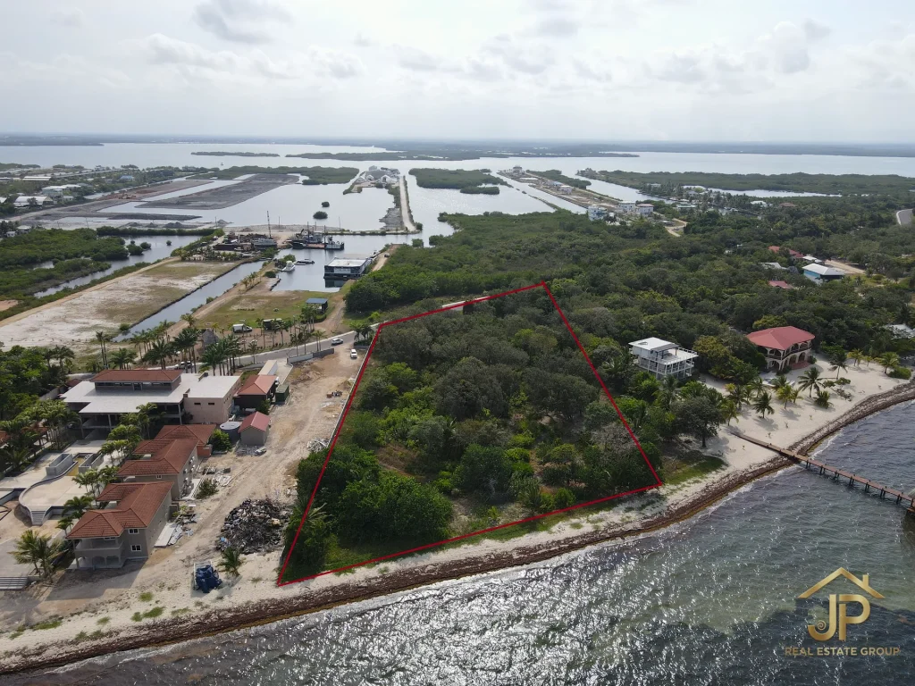 beachfront land for sale in Belize – Placencia Peninsula view – JP Real Estate Group