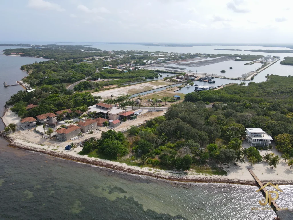 beachfront land for sale in Belize – Placencia Peninsula view – JP Real Estate Group