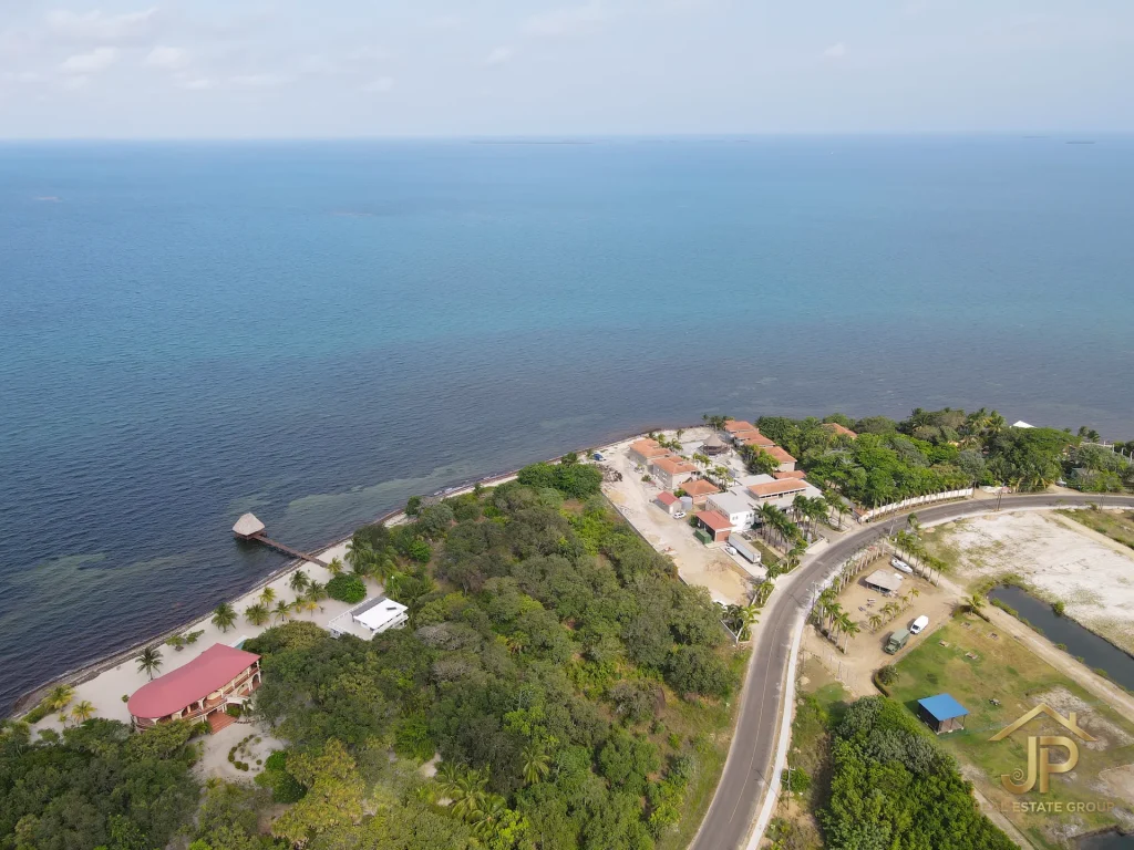 beachfront land for sale in Belize – Placencia Peninsula view – JP Real Estate Group