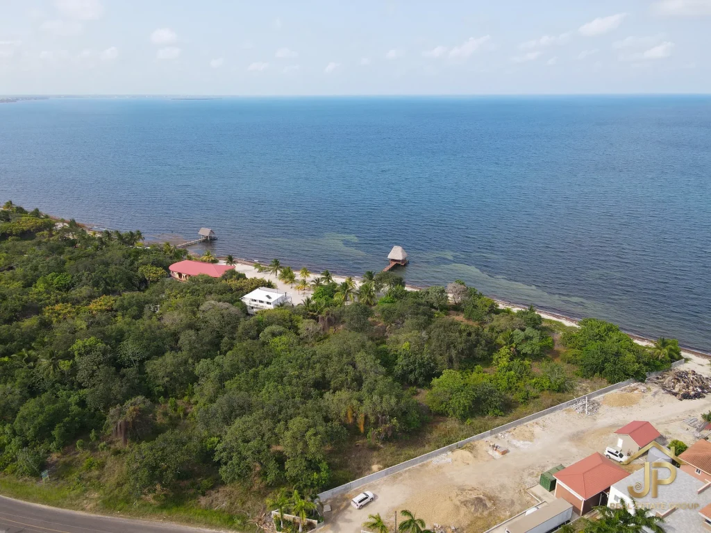 beachfront land for sale in Belize – Placencia Peninsula view – JP Real Estate Group
