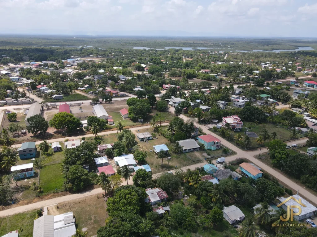 double lot for sale in Belize - Independence Village view - JP Real Estate Group