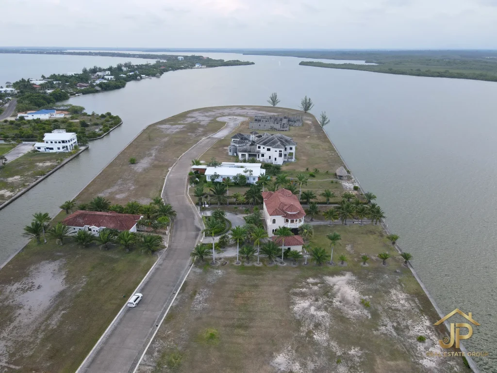 lagoon lot for sale in Belize - The Placencia Residences view - JP Real Estate Group