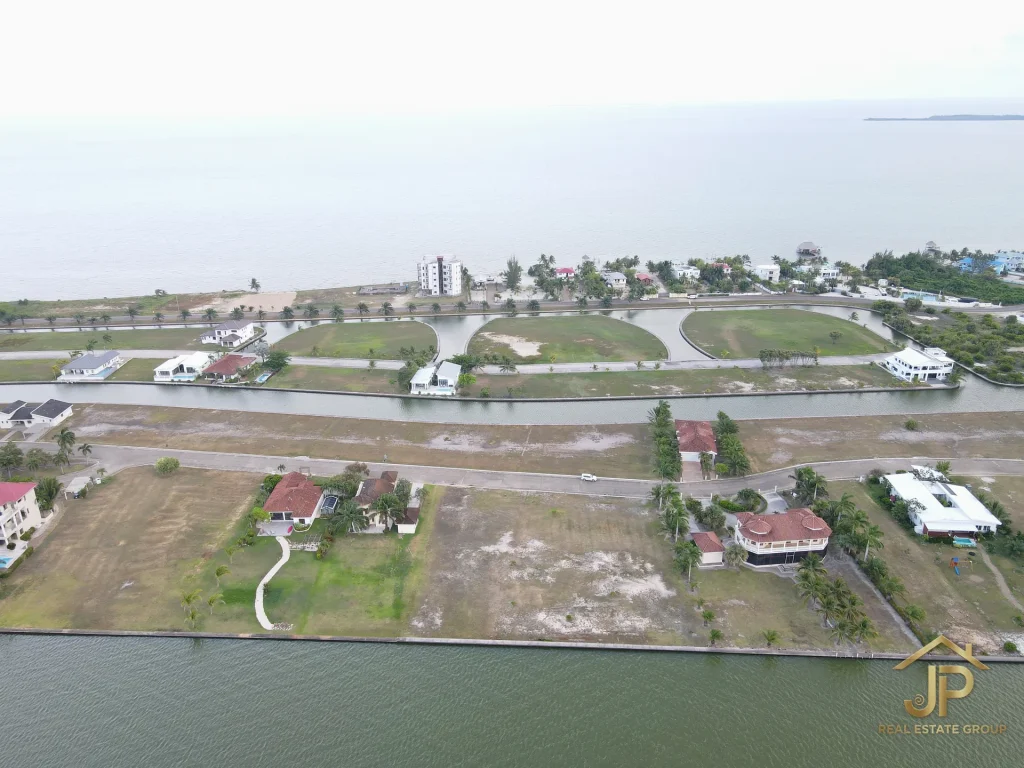 lagoon lot for sale in Belize - The Placencia Residences view - JP Real Estate Group