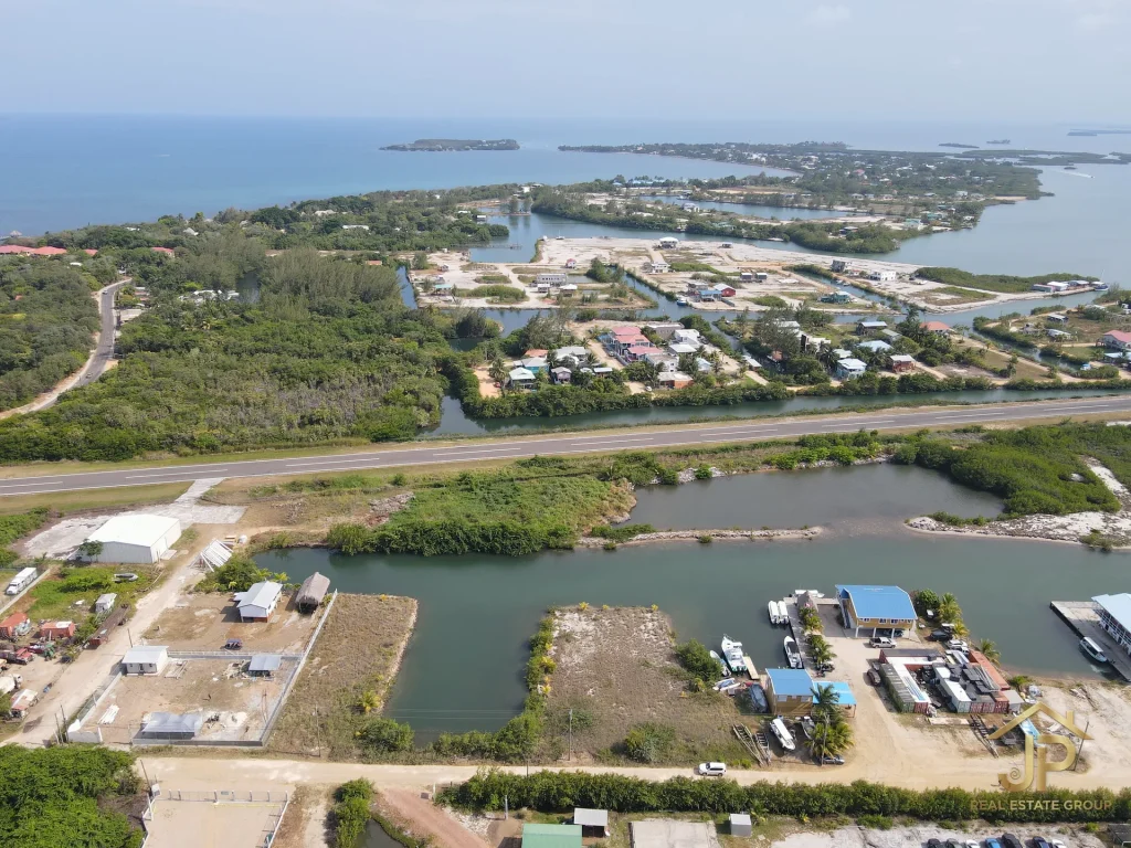 waterfront lot for sale in Belize - Harbour Place Placencia view - JP Real Estate Group