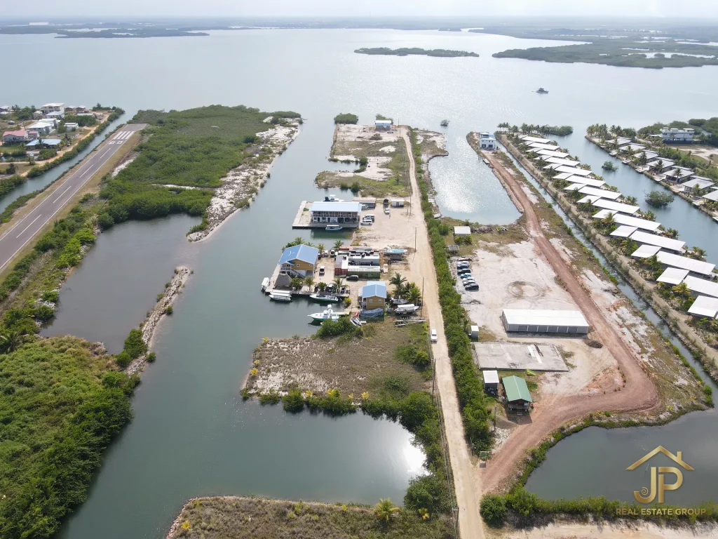 waterfront lot for sale in Belize - Harbour Place Placencia view - JP Real Estate Group