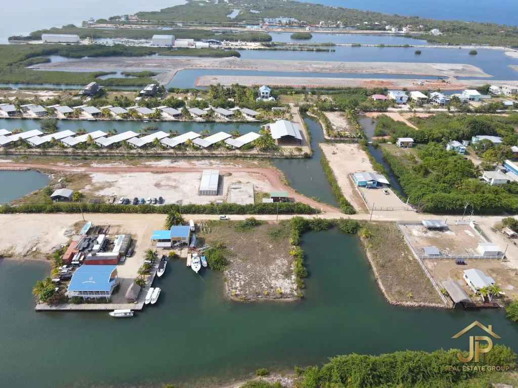 waterfront lot for sale in Belize - Harbour Place Placencia view - JP Real Estate Group