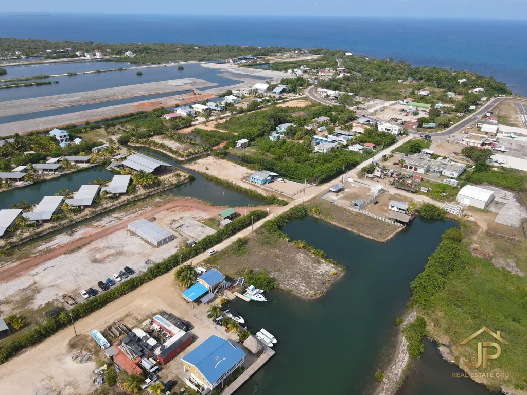 waterfront lot for sale in Belize - Harbour Place Placencia view - JP Real Estate Group