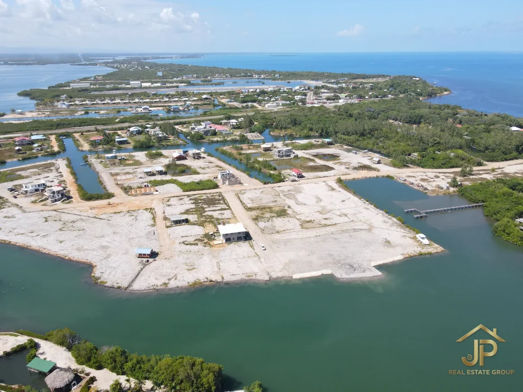 waterfront lot for sale in Belize - Harbour Place Placencia view - JP Real Estate Group