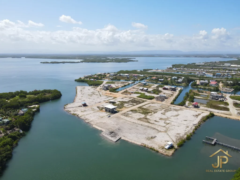waterfront lot for sale in Belize - Harbour Place Placencia view - JP Real Estate Group