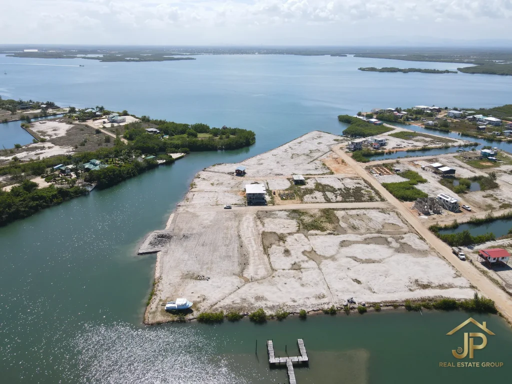 waterfront lot for sale in Belize - Harbour Place Placencia view - JP Real Estate Group