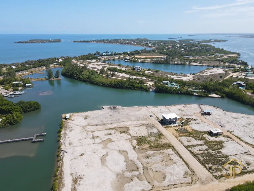waterfront lot for sale in Belize - Harbour Place Placencia view - JP Real Estate Group