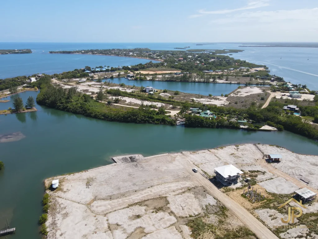 waterfront lot for sale in Belize - Harbour Place Placencia view - JP Real Estate Group