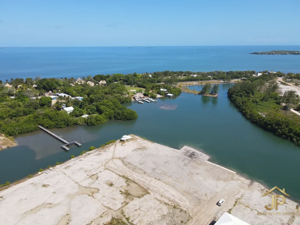 waterfront lot for sale in Belize - Harbour Place Placencia view - JP Real Estate Group