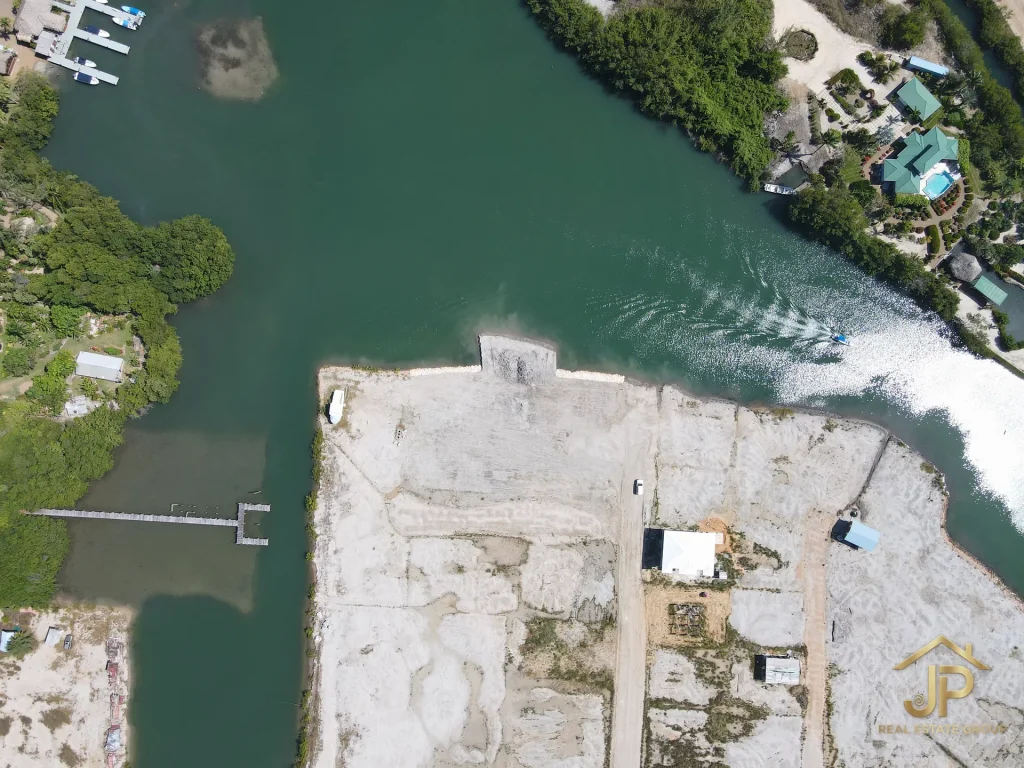 waterfront lot for sale in Belize - Harbour Place Placencia view - JP Real Estate Group