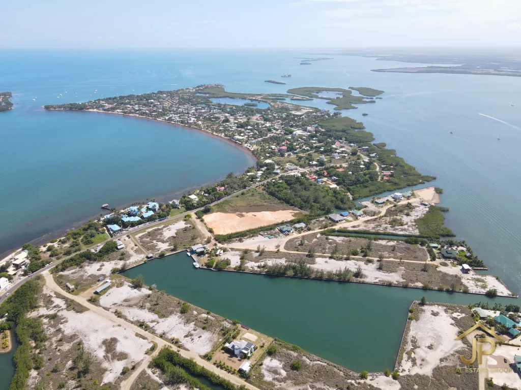waterfront lot for sale in Belize - Harbour Place Placencia view - JP Real Estate Group