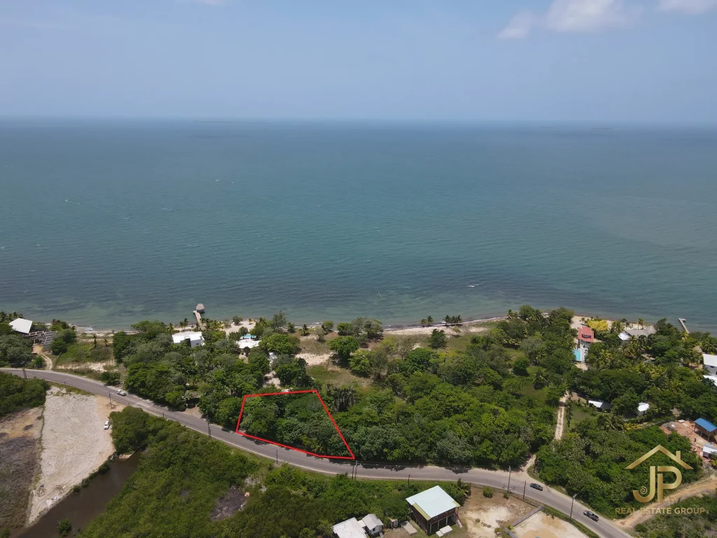 Rum Point Placencia Peninsula lot for sale near Caribbean shoreline and road access - JP Real Estate Group