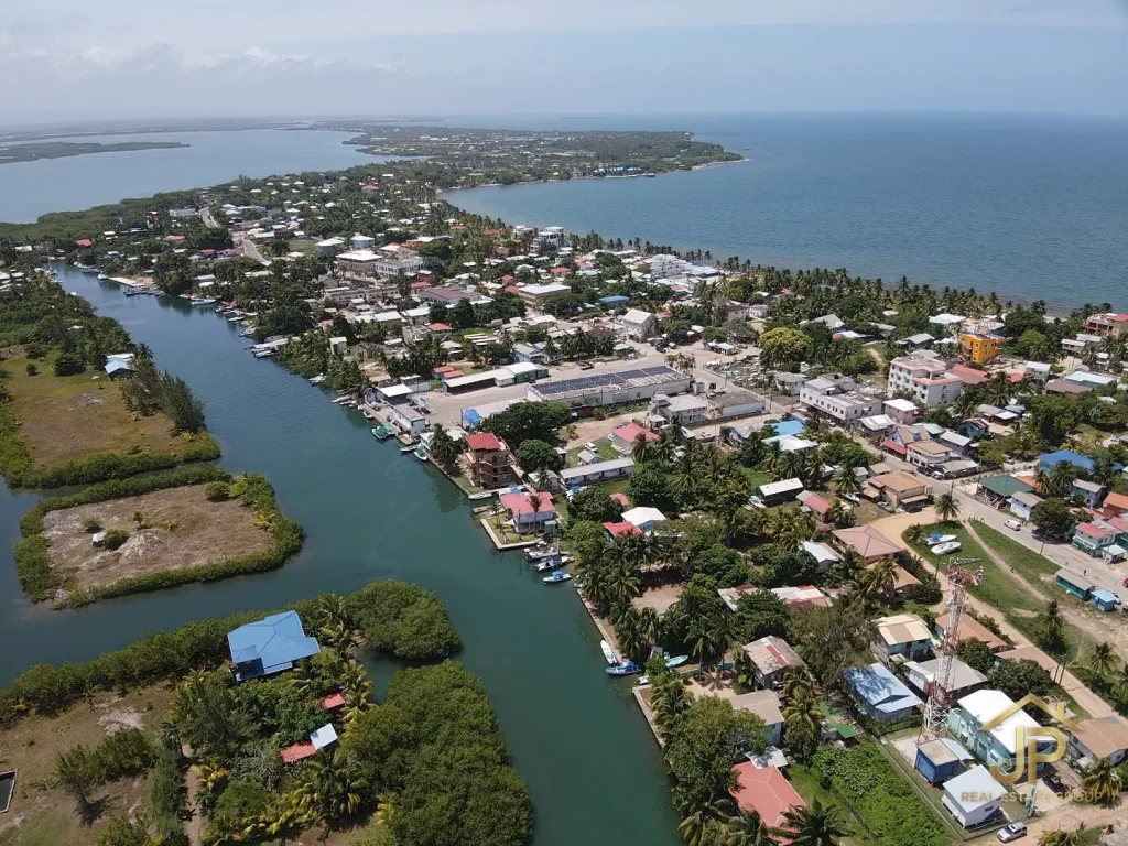 investment property for sale in Placencia Village Belize aerial view - JP Real Estate Group