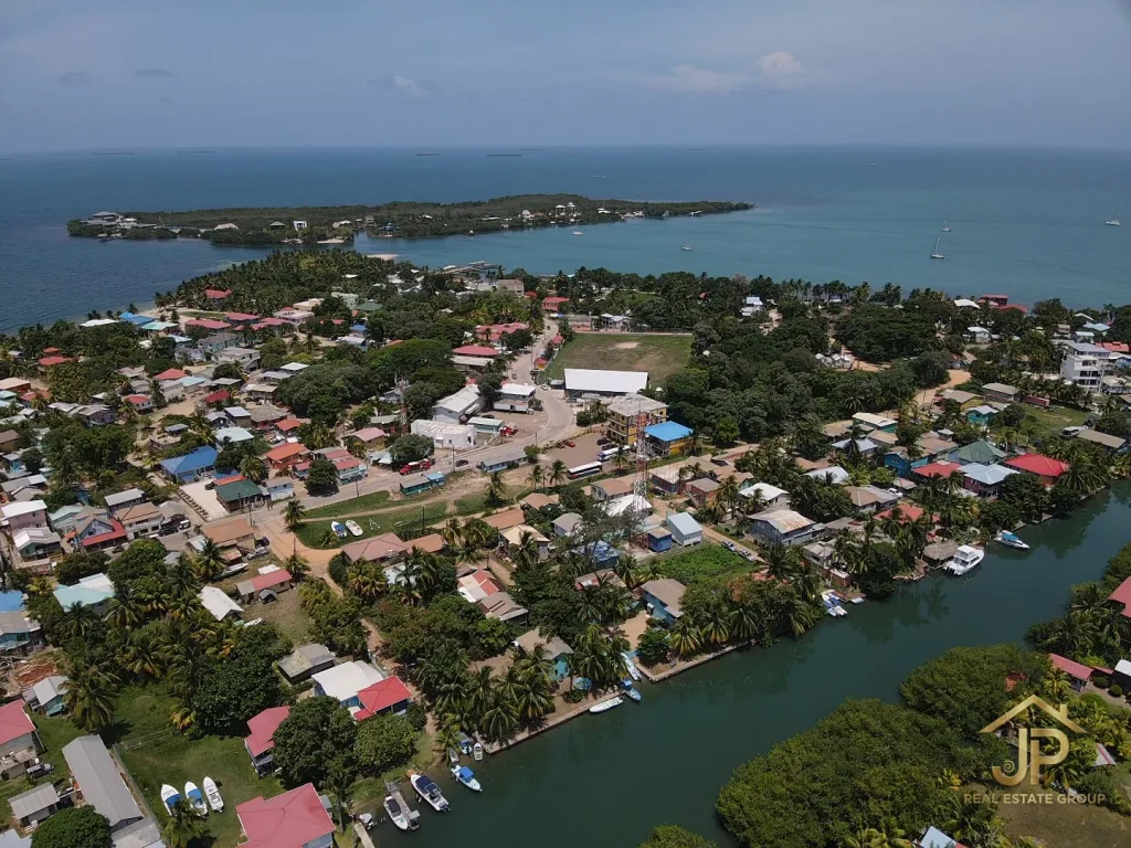 Placencia Village central property near lagoon and Caribbean shoreline - JP Real Estate Group