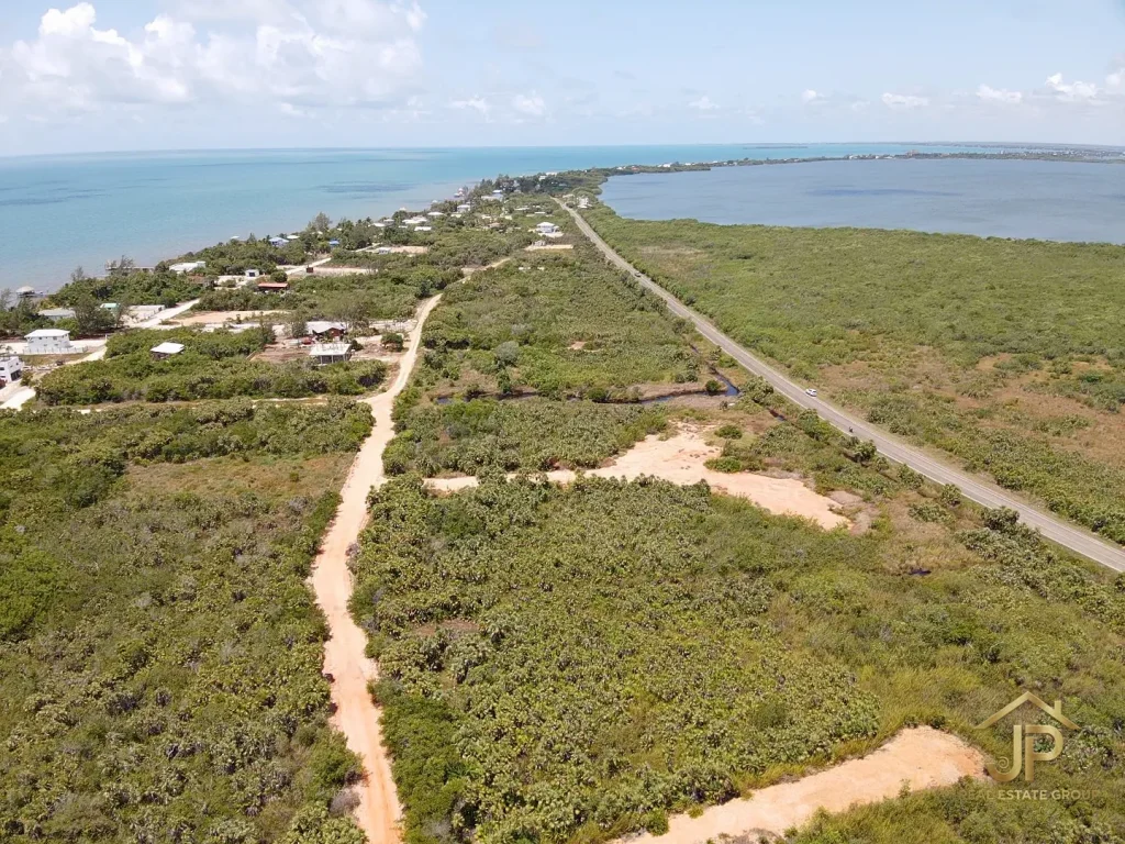 three marked beach access lots on Caribbean Way Placencia Peninsula - JP Real Estate Group