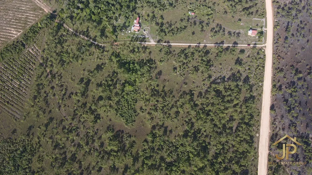 overhead view of 23 acre eco-development parcel for sale in Red Bank Belize - JP Real Estate Group