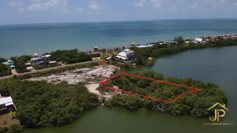 Plantation Placencia lagoonfront estate parcel with marked boundaries - JP Real Estate Group