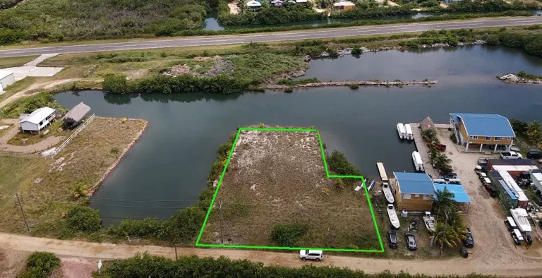 Outlined 0.50-acre waterfront lot in Placencia Harbor, Belize